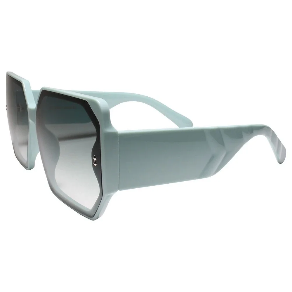 Classy Oversized Sophisticated Luxury Womens Pastel Green Square Sunglasses